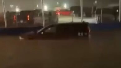 Video: Vehicles trapped in floodwaters at Wisconsin State