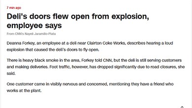 Pennsylvania Deli Employee Recalls Loud Explosion Near U.S. Steel Clairton Coke Works