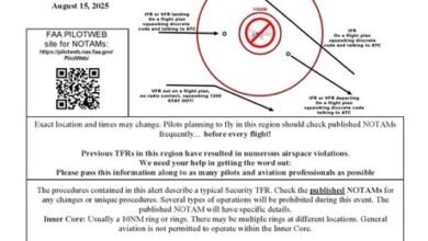 Anchorage Temporary Flight Restriction in Place August 15 FAA and NORAD Enforcing