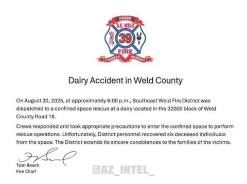 Colorado dairy accident