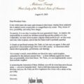 Melania Trump’s letter to Putin