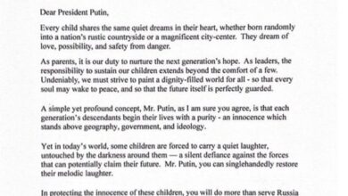 Melania Trump’s letter to Putin