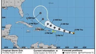 Tropical Storm Erin Strengthens: Northern Leeward Islands Under Hurricane Watch