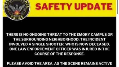 Atlanta Police: No Ongoing Threat at Emory University After Single-Shooter Incident