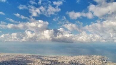 طقس لبنان: أجواء غائمة جزئياً مع احتمال أمطار جنوباً