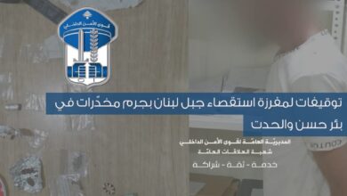 توقيفات لمفرزة استقصاء جبل لبنان بجرم مخدّرات في بئر حسن والحدت وتوقيف سوري