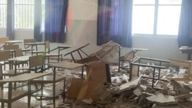 انهيار سقف صف في المدرسة الإنجيلية الوطنية بصيدا: إجراءات عاجلة من وزارة التربية