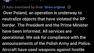 Poland Deputy Prime Minister: Aircraft have used weapons against hostile objects