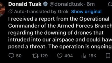PM Tusk Confirms Drones Downed After Polish Airspace Breach, Operation Ongoing