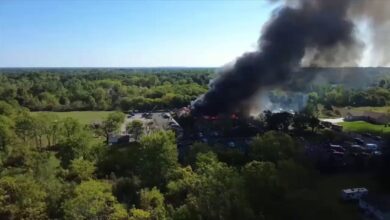 Video: Drone Video Shows Grand Blanc LDS Church Engulfed in Flames