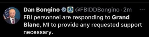 FBI Deputy Director Dan Bongino: FBI Responding to Grand Blanc, MI Church Incident 3 FBI Deputy Director Dan Bongino: FBI Responding to Grand Blanc, MI Church Incident