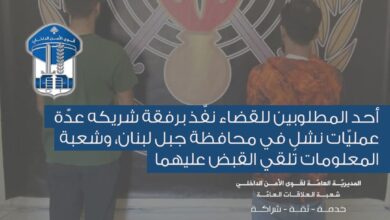 توقيف مطلوبَين نفّذا عمليّات نشل في جبل لبنان