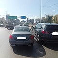 تصادم بين باص لنقل الركاب ومركبة على اوتوستراد جل الديب 40 تصادم بين باص لنقل الركاب ومركبة على اوتوستراد جل الديب