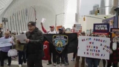 Video: “Say No to Zohran Mamdani” protesters are gathering outside the NYC 9/11 Memorial