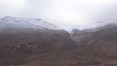 تساقط الثلوج للمرة الاولى هذا العام على مرتفعات الضنية