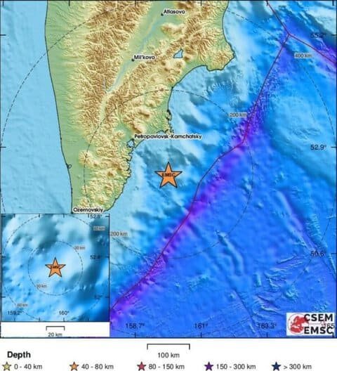 EARTHQUAKE OF MAGNITUDE 6.38 STRIKES OFF EAST COAST OF KAMCHATKA