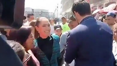 VIDEO: DETENIDO EL HOMBRE QUE ACOSÓ A CLAUDIA SHEINBAUM