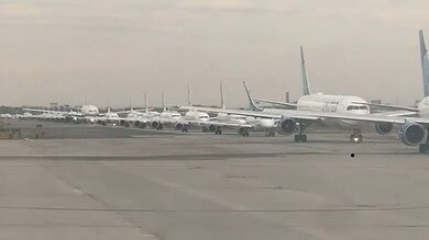 VIDEO: Dozens of Planes Stuck on Tarmac at Newark Airport Amid Hours-Long Delays