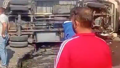 بالفيديو: حادث سير كبير على مفرق الشبريحا - مدخل صور