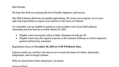 اميركا: دعوة من المطران غريغوري منصور والمطران إلياس زيدان للتسجيل في الانتخابات للعام ٢٠٢٦