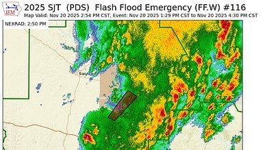 Flash Flood Emergency Declared in Texas as Water Enters Homes in Menard