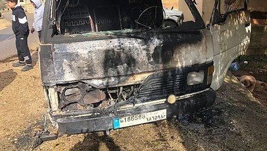 احتراق فان في بلدة الجميجمة نتيجة ماس كهربائي