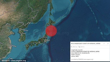 BREAKING: 6.0-Magnitude Earthquake Strikes Offshore Near Eastern Japan