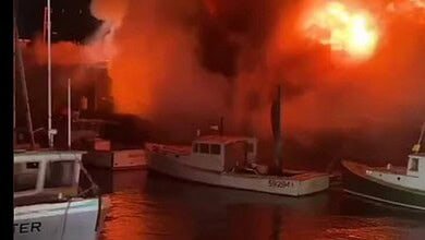 Video: Third-Alarm Fire Engulfs Custom House Wharf in Portland, Maine