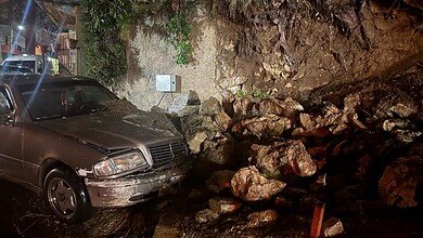 إنهيار جدار دعم في بيت الفقس ـ الضنّية بسبب الأمطار