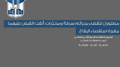 مفرزة استقصاء البقاع تُسقط مطلوبين بملفات سرقة ومخدّرات