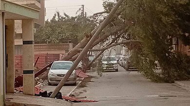 رياح شديدة تجتاح صور وتلحق أضرارًا بالأراضي الزراعية