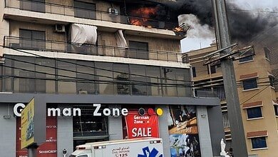 الدفاع المدني يواجه حريقًا داخل شقة في صربا