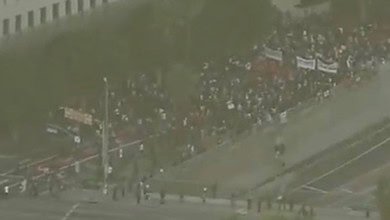 Video: Thousands pack downtown Los Angeles streets in massive anti-ICE protest
