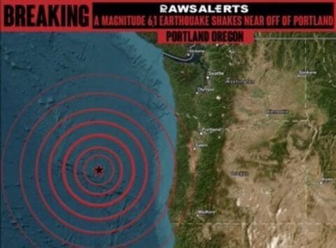 M 6.1 strikes offshore Oregon coast, no tsunami warning