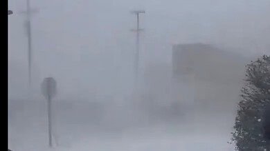 Video: Truck struck by train after getting stuck on snowy tracks in Gaston County, North Carolina