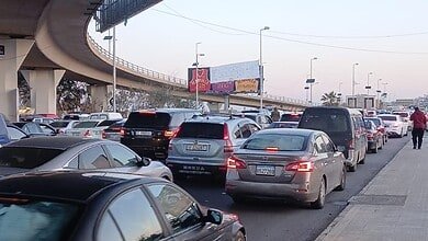 زحمة سير خانقة عند جسر الأولي من صيدا نحو بيروت