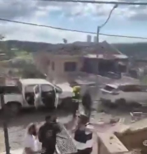 بالفيديو: صاروخ ايراني يصل تل أبيب ويحدث دمارا كبيرا