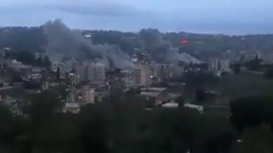 بالفيديو: مشاهد توثّق الغارات الإسرائيلية على مدينة النبطية