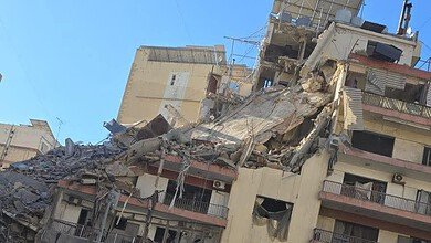 المبنى الذي تم استهدافه فجراً في الغبيري