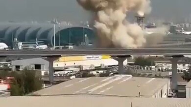 بالفيديو: لقطات من هجوم إيراني بطائرة مسيرة على مطار دبي الدولي