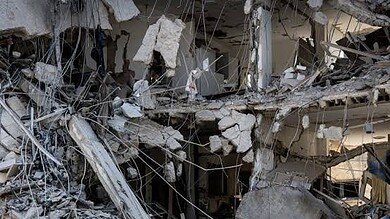 بالفيديو: مشاهد للدمار في تل ابيب