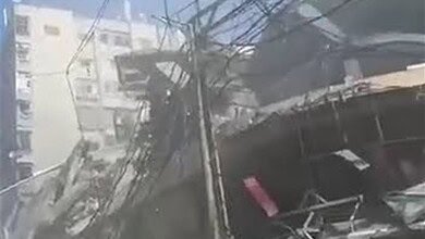 بالفيديو: دمار كبير في ساحة عين السكة برج البراجنة بعد الغارة