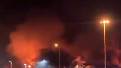 Video shows Support Activity Bahrain after reported overnight drone strikes