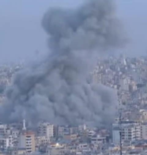 غارة قوية على الضاحية الجنوبية لبيروت 1 غارة قوية على الضاحية الجنوبية لبيروت