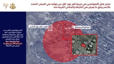 تهديد بهجوم وشيك… وإنذار بإخلاء قرى في الجنوب 1 تهديد بهجوم وشيك… وإنذار بإخلاء قرى في الجنوب