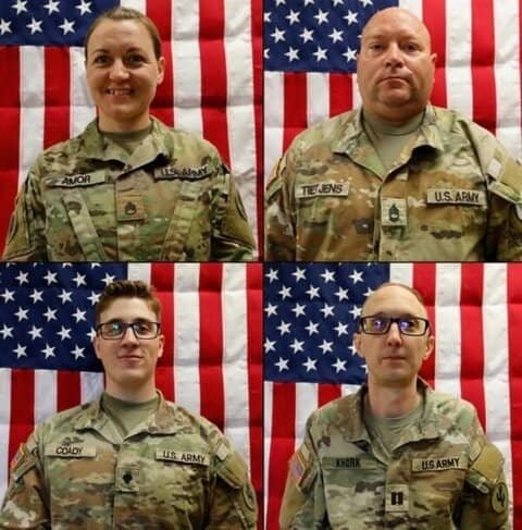 Photos circulating online of four individuals identified in posts claiming U.S. soldiers killed in Kuwait.