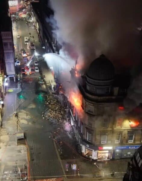 Video: Major Fire Breaks Out Near Glasgow Central Station 1 Video: Major Fire Breaks Out Near Glasgow Central Station