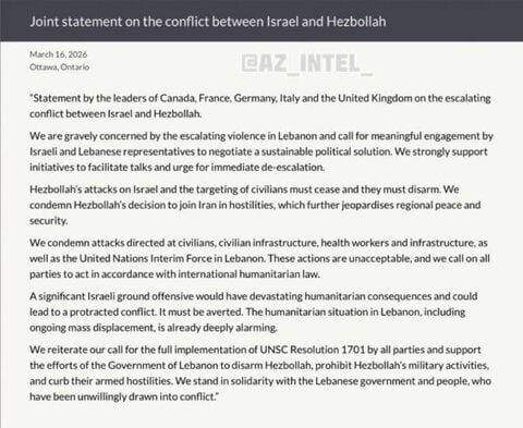 خمس دول كبرى تدعو لوقف التصعيد في لبنان 1 خمس دول كبرى تدعو لوقف التصعيد في لبنان