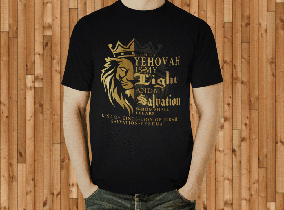 Yehovah Is My Light and My Salvation T-Shirt - Image 2