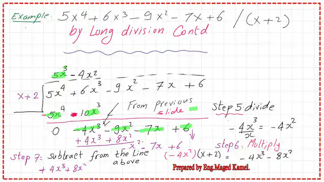 Solved example for long division part 2.
